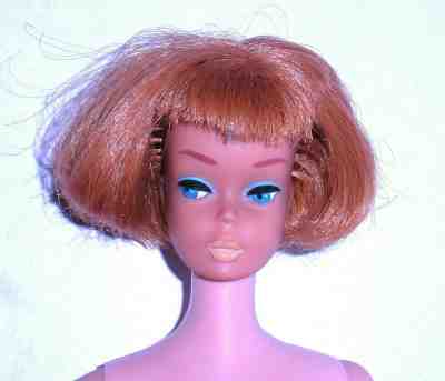 Vintage 1965 Redhead Straight Leg American Girl Barbie Doll Mattel Japan