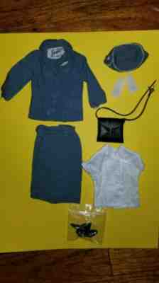 Rare Vintage 1966 American Girl Barbie #1678 Pan Am Airlines Stewardess Outfit 