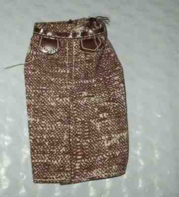 Vintage Barbie 1975 Mod Sears #9048 Brown Tweed Suit Skirt Only