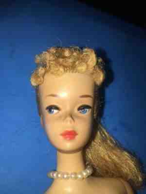 Vintage Barbie #3 Ponytail Blonde, Brown Eyeliner/All Original; no touch-ups!