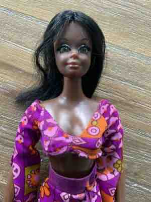 Vintage Live Action Christie VHTF Barbie Friend AA Purple Tricot Pantsuit