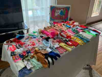 HUGE Vintage Lot 1966 Barbie 13 Dolls Others Signed Barbie Clothes/ DOUBLE Case