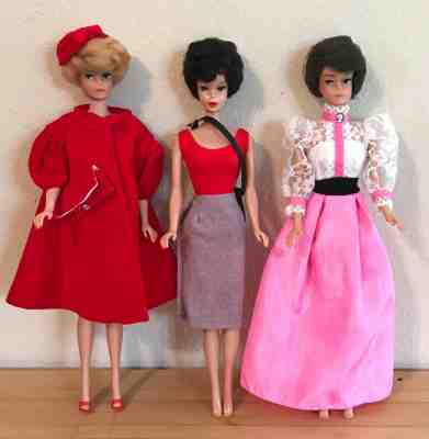 Vintage Barbie Midge Blonde Brunette Bubble Cut Rare Matel 7 12 13 Japan 1962