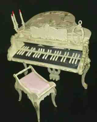 RARE! SUSY GOOSE VINTAGE TOY GRAND PIANO & BENCH 1960 Barbie Midge Wendy Tammy 