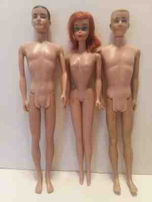Lot of Three Vintage Mattel Barbie Dolls