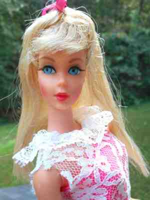 Vintage STUNNING PLATINUM BLONDE TNT BARBIE IN JUMP INTO LACE #1823 JUMPSUIT +