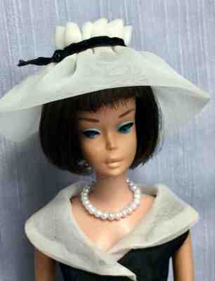 Gorgeous Vintage Brunette American Girl Barbie in #934 "After 5" Dress & Hat