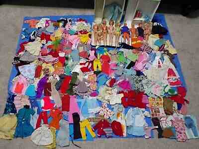 Superstar Bubblecut Barbie Ken Dolls Case Clothes Dress Skirts Pants Coats LOT