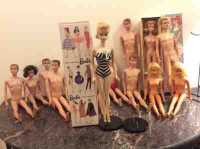 #1 vintage Barbie 1959 ponytail Barbie / with huge Barbie lot 