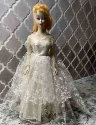 Vintage 1959 Porcelain Wedding Day Barbie With 2 Extra Outfits