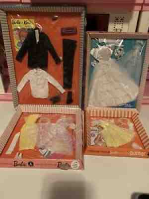 Vintage Bridal Set Ken, Barbie, Midge, Skipper Outfits NRFB