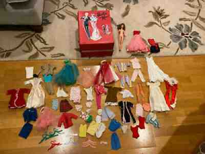 Vintage Barbie 1965 Doll JAPAN Red Travel Case 963 Clothes Outfit Lot Ken
