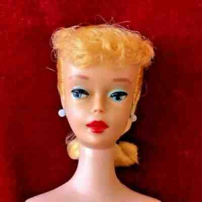 VINTAGE 1961 #5 850 PONYTAIL BARBIE ~ NEAR FLAWLESS w/#857 MIX'N'MATCH WARDROBE