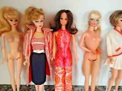 HUGE LOT OF BARBIE DOLLS & BARBIE CLOTHING VINTAGE & MOD VINTAGE SHOES & MORE