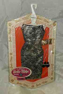 RARE 1963 VINTAGE BARBIE FASHION PAK LAME SHEATH - NRFB!