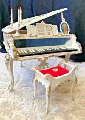 `Vtg 1960 BARBIE DOLL Grand Piano Music Box w/ bench SUSY GOOSE