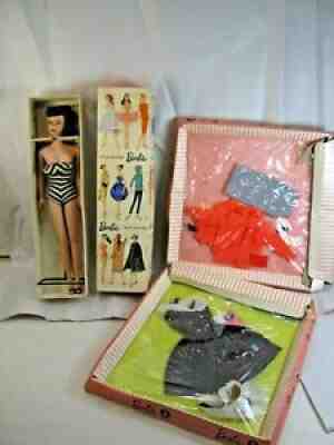 Vintage Barbie Stock No. 850 Teen Age Fashion Model w/Pedestal, Box & Cloths1959
