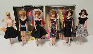 Vtg 60s Barbie LOT AG Swirl Ponytail Midge W/Black Tag Clothes Accessories Case