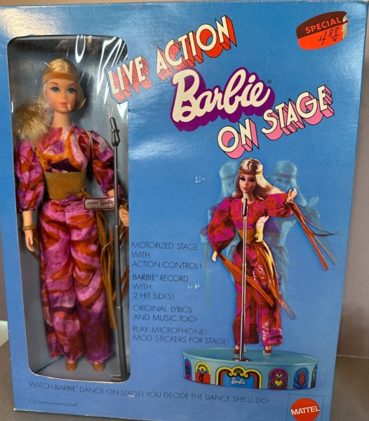 Vintage Mattel 1971 Live Action Barbie On Stage, NRFB, MOD