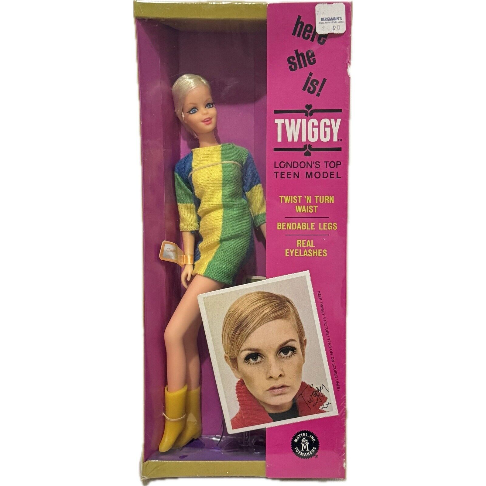 Vintage 1967 TWIGGY BARBIE DOLL SEALED!