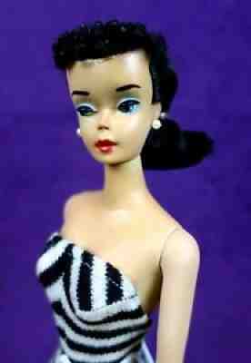 #3 BEAUTY '60 Vintage Barbie Brunette Ponytail TM Unfaded SS Accs FREE SHIP BIN!