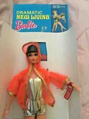 Vintage 1969 Dramatic New Living Barbie #1116 Dark Brown brunette MIB NRFB