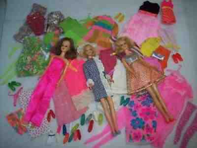 Vtg. Barbie1960s Francie & Casey Dolls, Clothes & Access. lot ~ Sold As Found