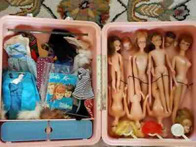 RARE vtg. BARBIE FRANCIE CASEY CASE # 5037 LOADED WITH 1960's DOLLS AND CLOTHESÂ 