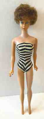 Vintage 1961 Barbie #850 Brownette Bubblecut Doll Barbie Pats Pend Body SEE DESC