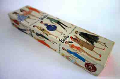 Vintage BARBIE BOX BLOND with pedestal and cardboard neck support insert