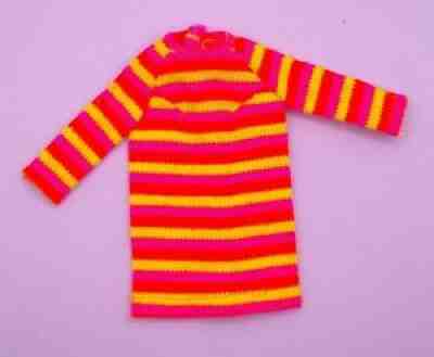 Vintage Barbie Japanese Exclusive #2624 Multicolor Striped Dress RARE