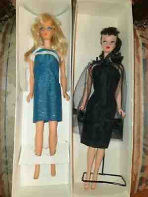 Vintage barbie Lot TNT Rare Beautiful Blues & # 3 Ponytail in Black magic