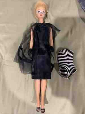 Vintage Unrestored Blonde #3 Ponytail Barbie Doll w/ Blue Eyeliner Beautiful!!