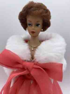 OOAK Brownette Bubblecut Vintage Barbie With Ooak Debutante Ball In Pink Coral