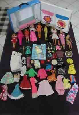 Vintage 1968 World Of Barbie Double Doll Case Mattel #1007 with Ken and Barbie