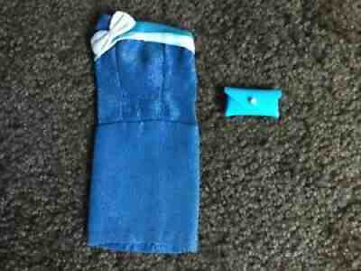VINTAGE MOD BARBIE 1967 SEARS #3303 BEAUTIFUL BLUES DRESS & CLUTCH