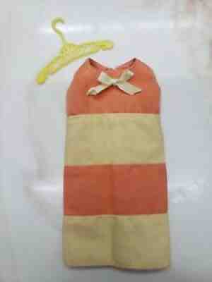 Vintage Japanese Exclusive Barbie Orange and Yellow Striped Shift dress