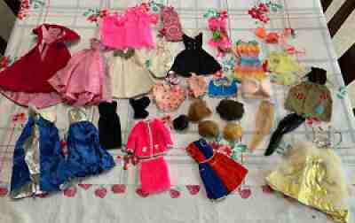 1960's Barbie Doll Original Clothing, Wigs, Mattel Lot
