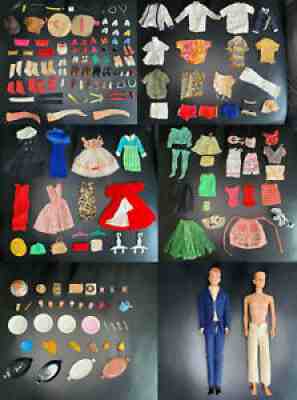 Huge 230+ Vintage Barbie Ken Alan Francie And Misc Items Lot - Rare Hard To Find