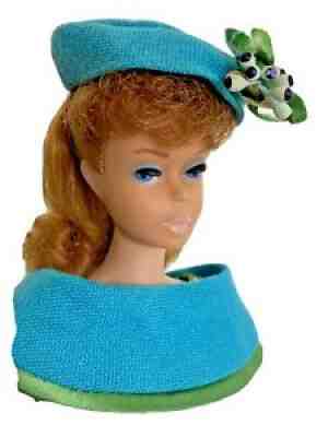 Vintage Barbie Doll Ponytail 1965 red Titan Hair Fashion Editor #1635 Camera +