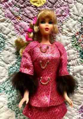 1968 Mod Talking Barbie in Sears Golden Groove Outfit