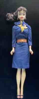 1958 Barbie Doll Marked Japan & 15 on Feet also Date & 41 on Buttocks, Earrings
