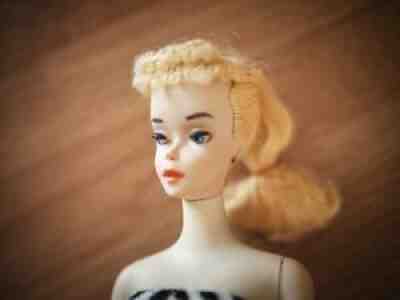 Vintage #1 Barbie Body with Blonde #3 Ponytail Barbie Head, Shoes, Sunglasses