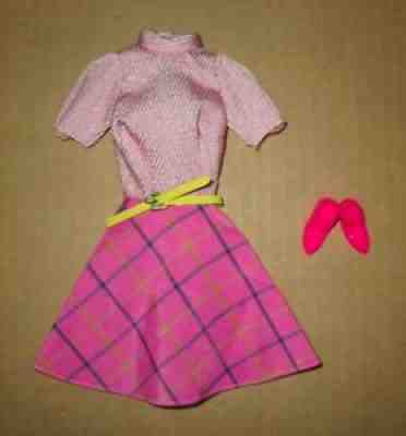 Japanese Exclusive Barbie Dress Knit Top and Plaid Skirt
