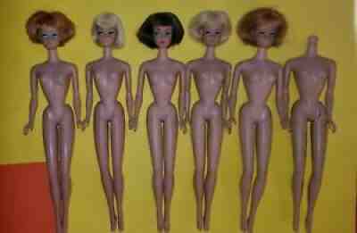 Vintage Barbie Lot American Girl *5 Dolls plus extra body*