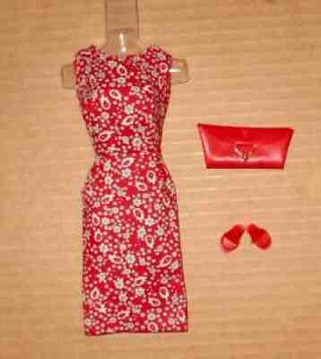 Japanese Exclusive Barbie Red Paisley Print Sheath Dress