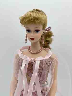 OOAK VINTAGE REPRODUCTION GOLDEN PONYTAIL BARBIE REPAINT WITH â??PINKâ? BLACK MAGIC