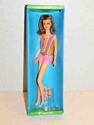 Barbie: VINTAGE Brunette BEND LEG FRANCIE Doll w/BOX!