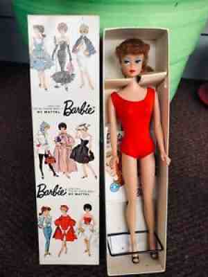 Gorgeous P/T Barbie With Red Lips! 1963!