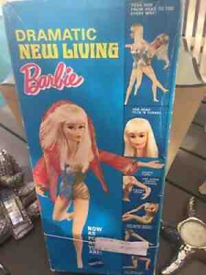 Vintage 1970 Dramatic New Living BarbieÂ Rare ! MIB BRUNETTE Doll W/TAG